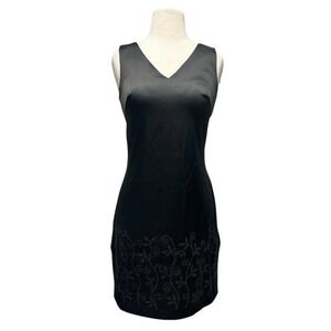 Vintage Rampage Satin Cocktail Dress 90s  Y2K Whimsigoth Beaded Bodycon sz 3